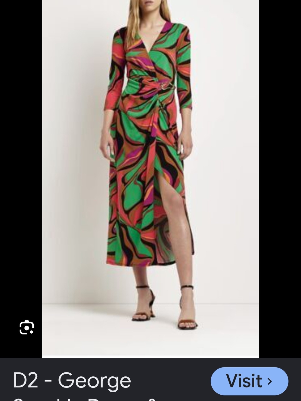 Multi Colour Wrap Dress